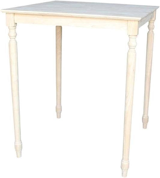 IC INTERNATIONAL CONCEPTS Solid Wood Top Table - Turned Legs
