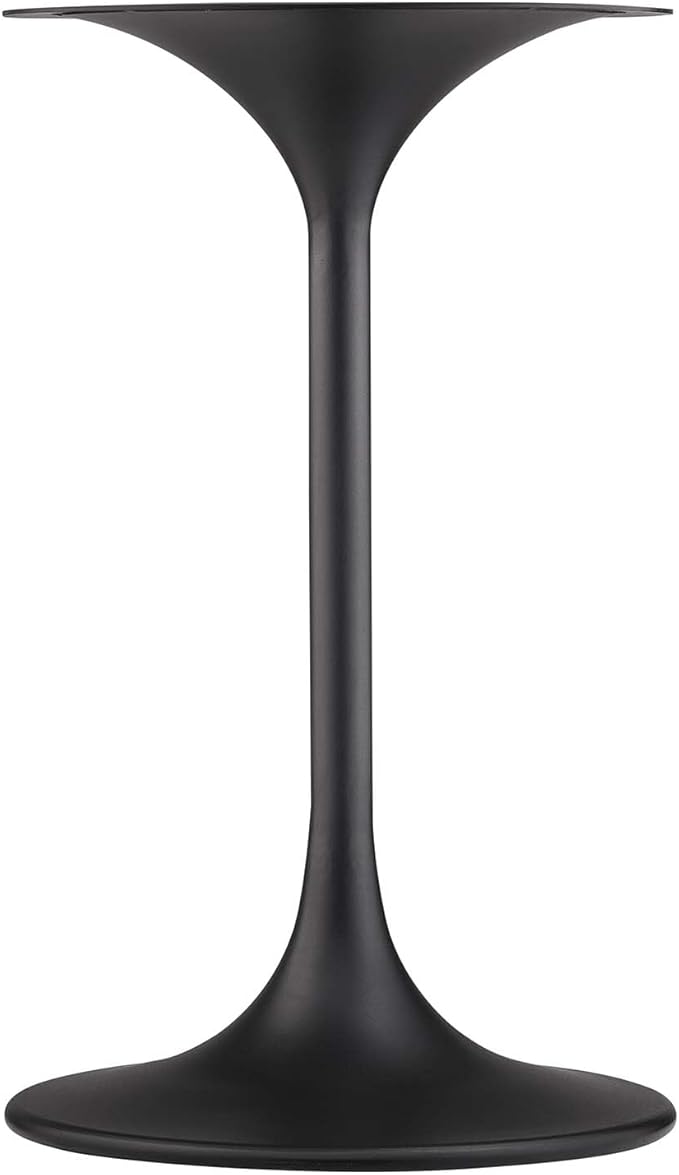 Modway Lippa Round 20" Wood Grain Mid-Century Modern Side Table, Black Natural
