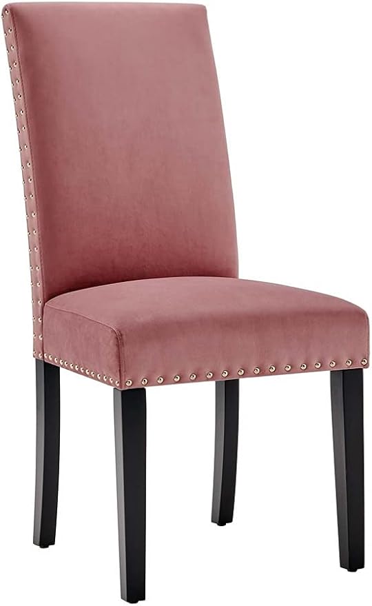 Modway Parcel Performance Velvet Dining Side Chairs - Set of 2, Dusty Rose