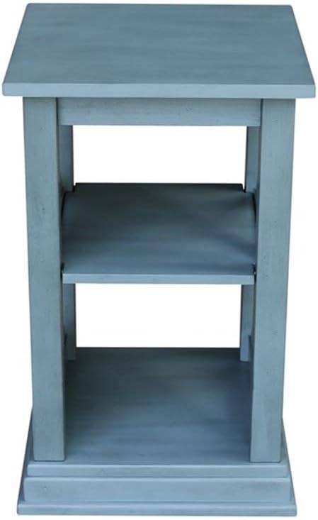 International Concepts Hampton Accent Table with Shelves in Ocean Blue