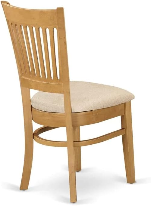 East West Furniture CAVA6-OAK-C 6 Piece Modern Dining Table Set Contains a Rectangle Wooden Table and 4 Linen Fabric Upholstered Chairs with a Bench, 36x60 Inch, Oak