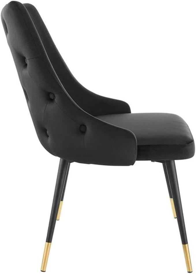 Modway Adorn Tufted Performance Velvet Dining Side Chair, Black 25D x 22W x 34H Inch
