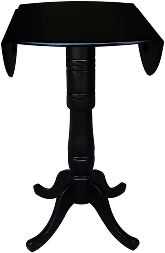 IC INTERNATIONAL CONCEPTS 42" Round Dual Drop Leaf Pedestal Table 41.5" H