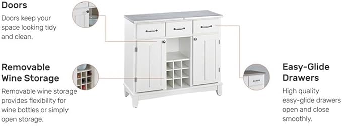 homestyles Server sideboards-buffets-credenzas, White