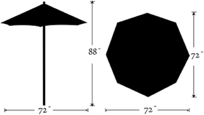 Octagonal Patio Umbrella Replacement Canopy for 8 Rib