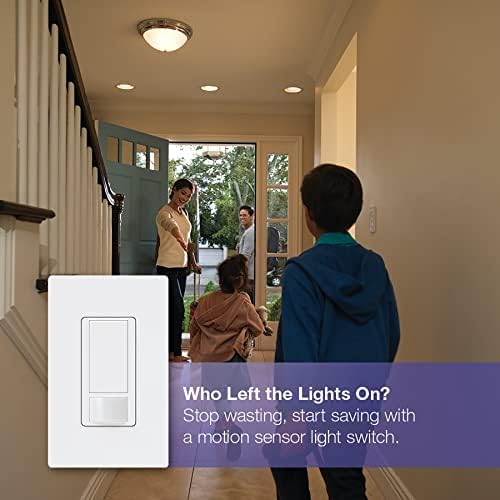 Lutron Maestro Motion Sensor Switch | 5 Amp, Single-Pole/Multi-Location | MS-OPS5M-SW | Snow