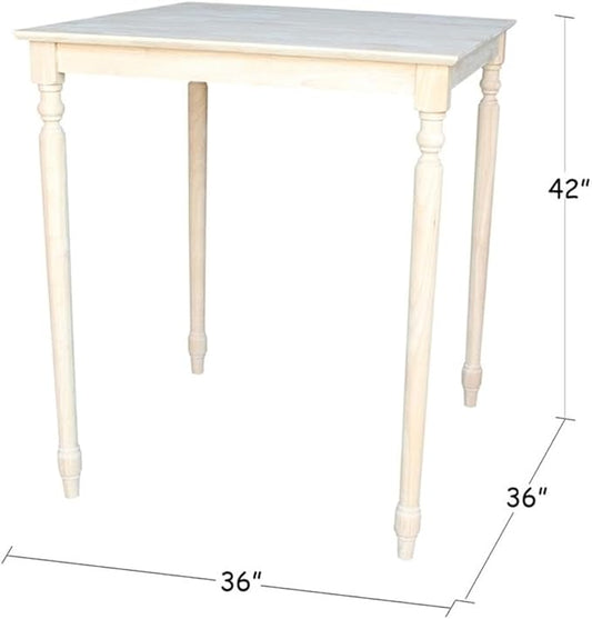 IC INTERNATIONAL CONCEPTS Solid Wood Top Table - Turned Legs