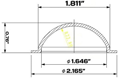 JMX Acrylic/PC CCTV Replacement Clear Camera Dome Cover Security Camera Housing Skylight Window (1.8 Inches, Transparent)