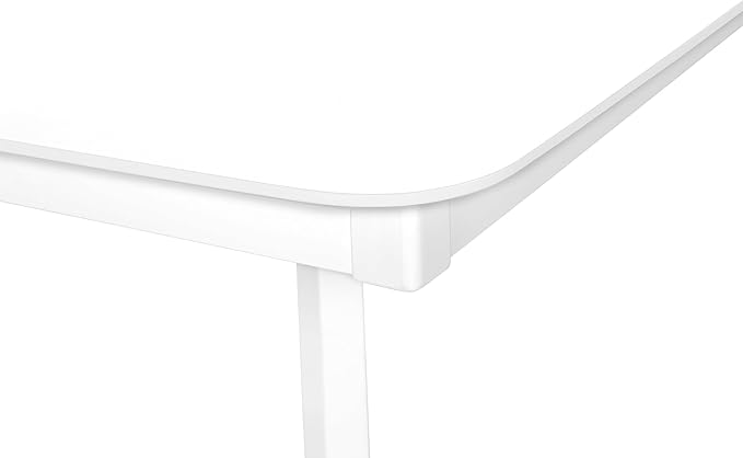 Monarch Specialties I 1323 Dining Table, 48" Rectangular, Small, Kitchen, Dining Room, White Veneer, Wood Legs, Transitional