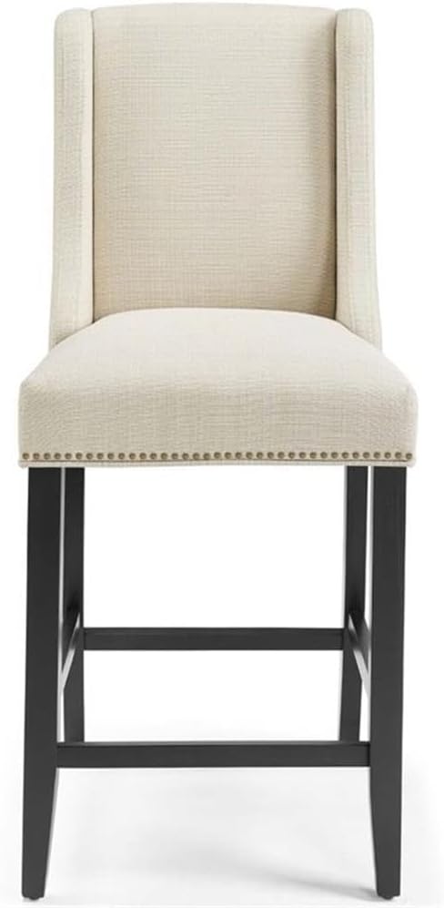 Modway Baron Fabric Upholstered Dining Counter-Height Bar Stool in Beige