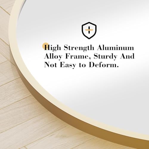 OLIXIS Arched Full Length Mirror for Bedroom, 65"x24" Full Body Mirror with Stand, Hanging or Leaning for Wall, Aluminum Alloy Thin Frame Floor Standing for Living Room, Long, Gold