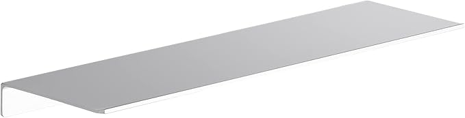 Danpoo Adhesive Floating Shelf for Wall Storage, Metal Wall Shelf for Bathroom/Living Room/Kitchen/Bedroom, 20" Long Display Shelf for Collectibles, Silver
