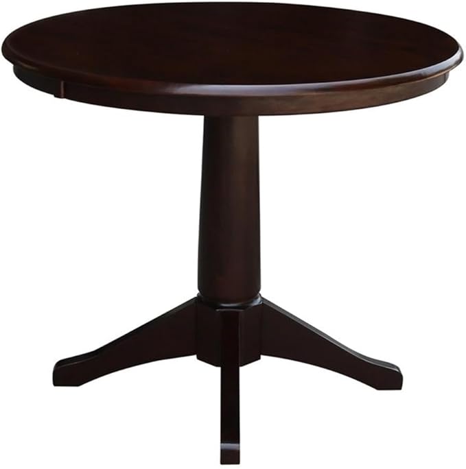 International Concepts 36" Round Top Pedestal Table-28.9" H, Rich Mocha
