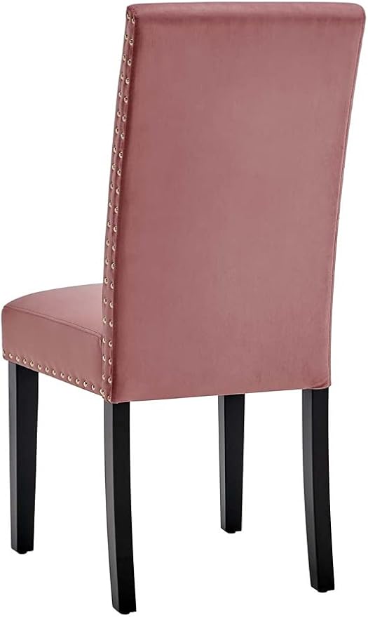 Modway Parcel Performance Velvet Dining Side Chairs - Set of 2, Dusty Rose