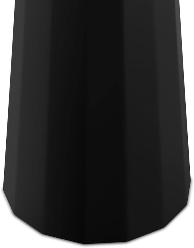 SIMPLIHOME Dayton End Table - 13 inch Wide Solid Mango Wood Round Accent Table in Black, Handcrafted Contemporary Nightstand or Lamp Stand for Living Room or Bedroom with Textured Finish, Assembled