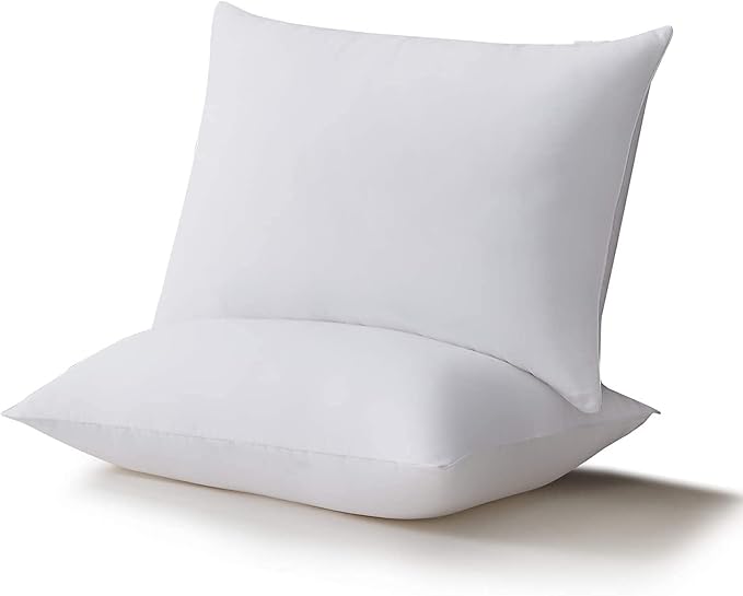 Acanva Bed Pillows for Sleeping 2 Pack, Soft Down Alternative Microfiber Filled, Natural Cover Skin-Friendly, Soft and Supportive for Side Sleepers and Back Sleepers,Standard