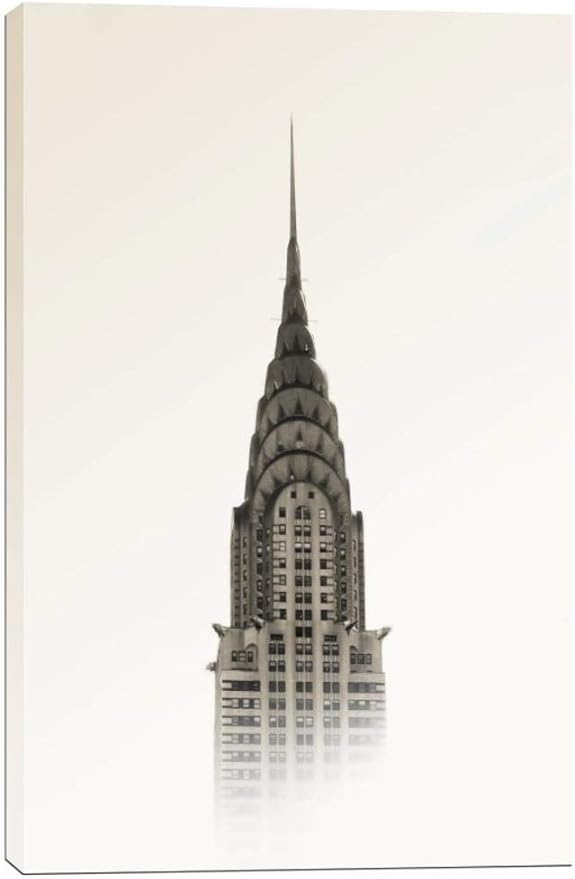 Cortesi Home 'Chrysler Building' by Nicklas Gustafsson, Canvas Wall Art, 28"x40", Beige