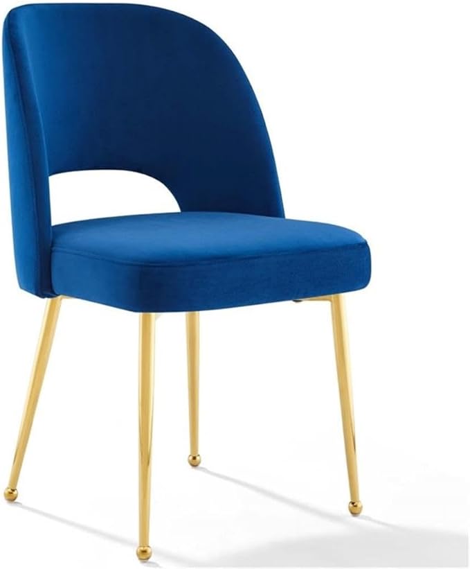 Modway Rouse Dining Room Side Chair Set of 2, Navy