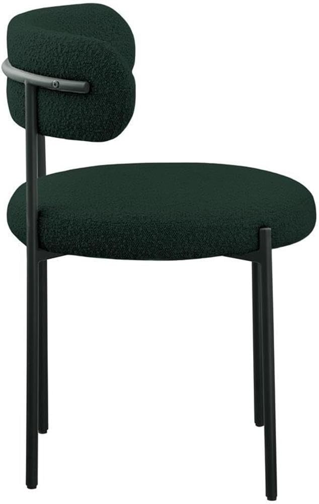 Meridian Furniture Beacon Green Boucle Fabric Dining Chair