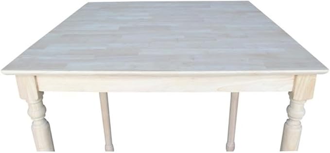 IC INTERNATIONAL CONCEPTS Solid Wood Top Table - Turned Legs