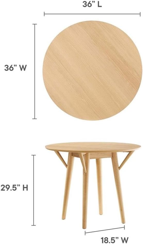 Modway Gallant 36" Dining Table in Oak Oak