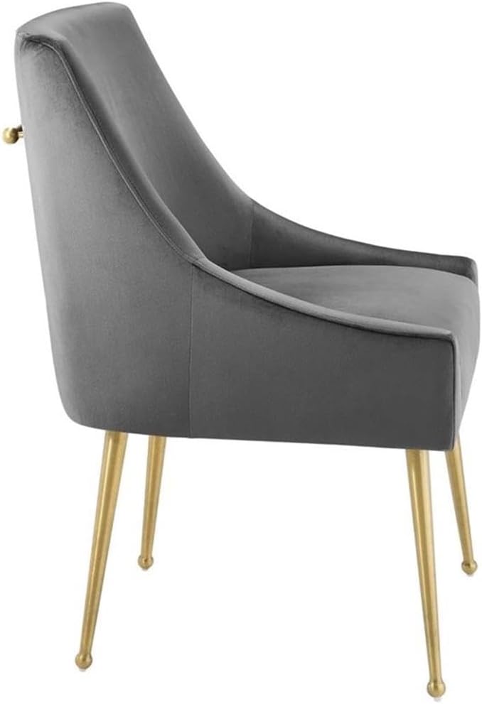 Modway Discern Upholstered Performance Velvet Dining Chair, Gray