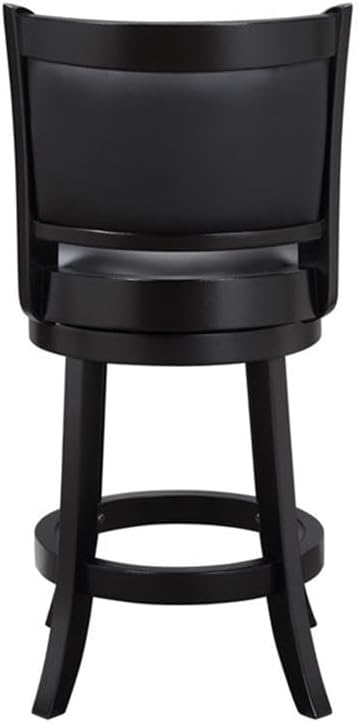 Boraam Augusta Swivel Counter Height Stool, Black