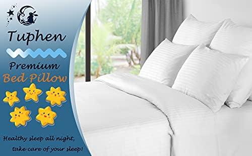 Tuphen Bed Pillows for Sleeping: Standard Size Microfiber 2 Pack - Ultra Soft Breathable Down Alternative - Hotel Luxury Collection for Back, Stomach or Side Sleepers