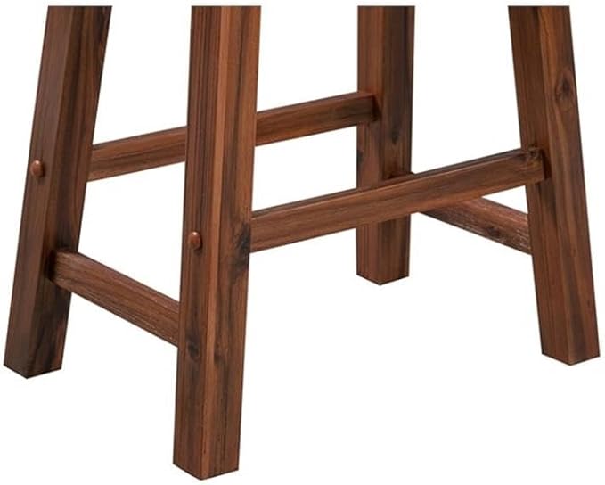 Boraam Sonoma Backless Saddle Kitchen Counter Stool - Chestnut Wire-Brush - Set of 2