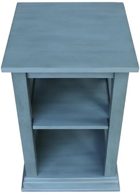 International Concepts Hampton Accent Table with Shelves in Ocean Blue