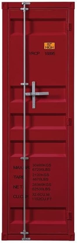 Acme Cargo Wardrobe Armoire with 1 Door in Red