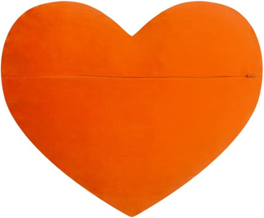 JWH Heart Flower Throw Pillow Covers Decorative Floral Shaped Accent Cushion Soft Pillowcase for Sofa Couch Living Room Bed Chair 14x16 Inches Candy Red