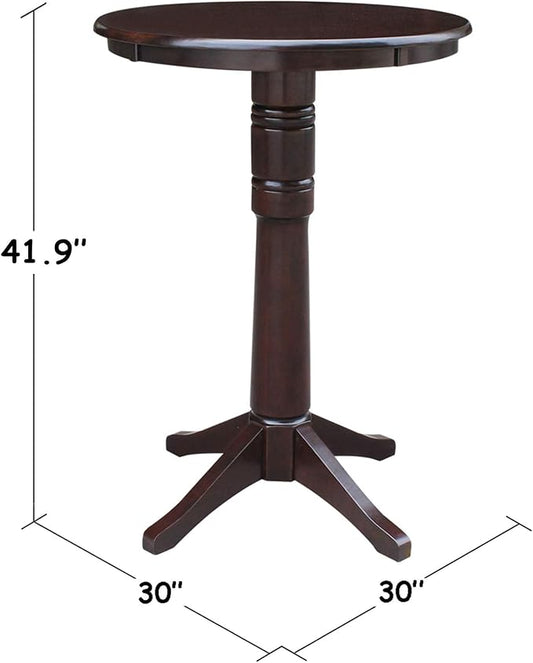 IC INTERNATIONAL CONCEPTS 30" Round Top Pedestal Table - 41.9" H