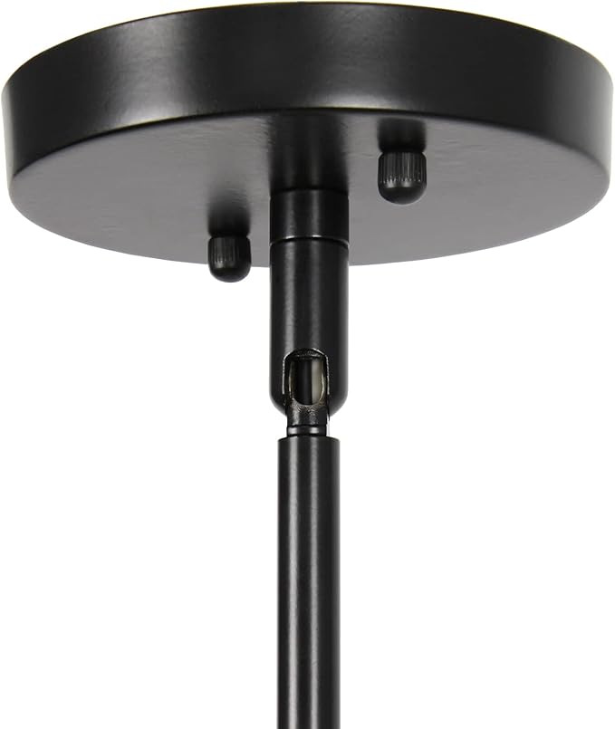 Elegant Designs PT1026-BLK 7" Industrial Farmhouse Metal Petite Adjustable Birdcage Hanging Ceiling Pendant, Black