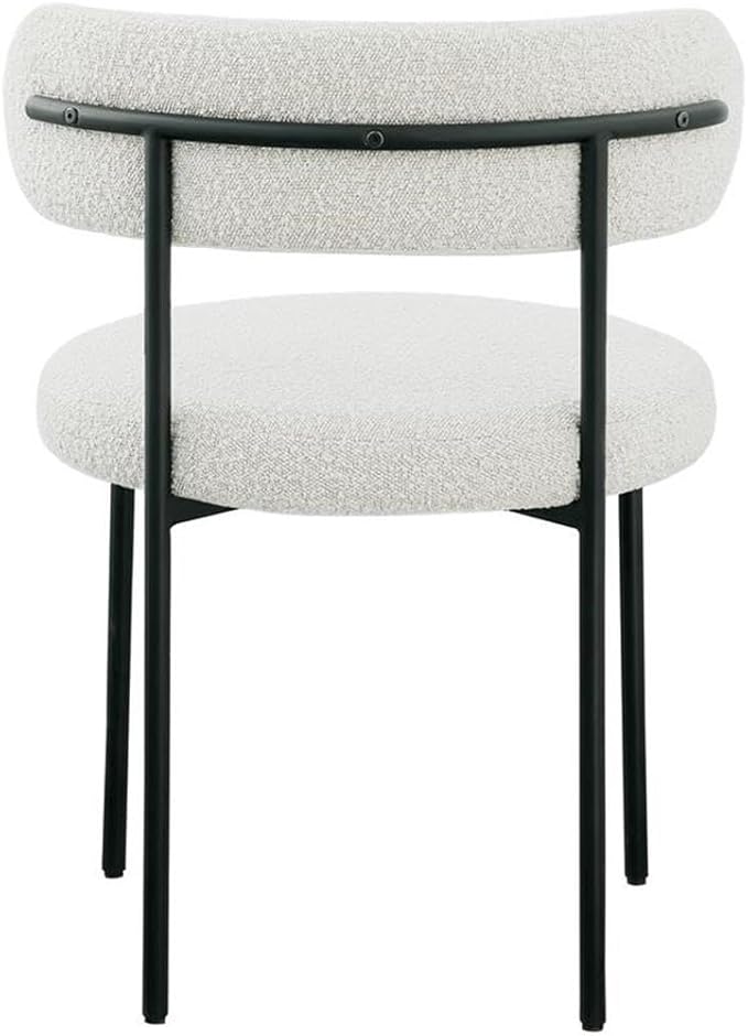Meridian Furniture Beacon Cream Boucle Fabric Dining Chair