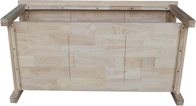 Hampton Solid Wood Coffee Table, Unfinished
