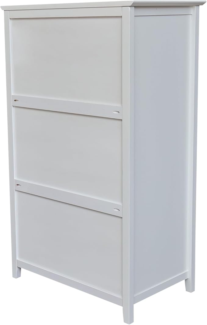 International Concepts Solid Wood Bedroom Dresser/Chest with 5 Drawers in White