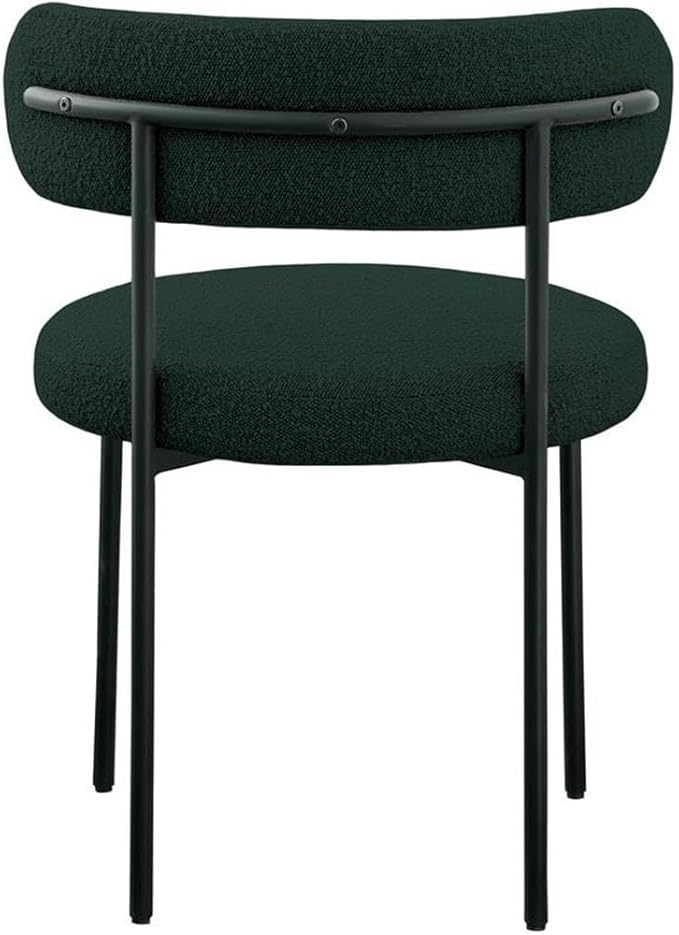 Meridian Furniture Beacon Green Boucle Fabric Dining Chair