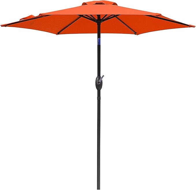 SUNVIVI OUTDOOR Outdoor Patio Umbrella, Patio Umbrella, Market Umbrella, Large Outdoor Umbrella, Metal Pole Umbrella with Push Button Tilt and Crank, Polyester Canopy