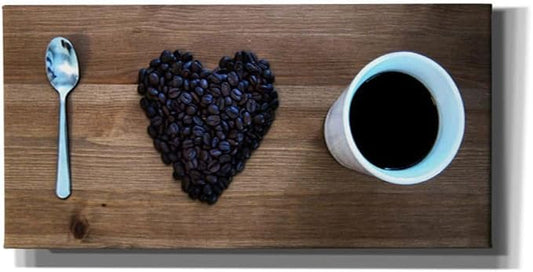 Cortesi Home 'I Love Coffee' by Nicklas Gustafsson, Canvas Wall Art, 12"x24"