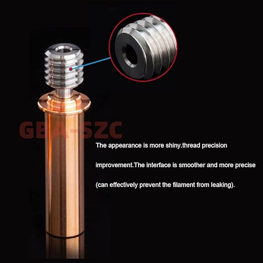 2PCS Ender 3 V2 Neo/CR6 SE Heatbreak,All Metal Titanium Alloy Bi-Metal Upgrade Smooth Bimetal Heat Break,for CR-6 SE/Max/CR10 Smart/Ender 3 V2 Neo/Ender 3 Max Neo/Ender 3 Neo Hotend.(2PC)