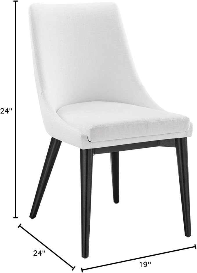 Modway Viscount Chair, White, 24 x 19 x 34