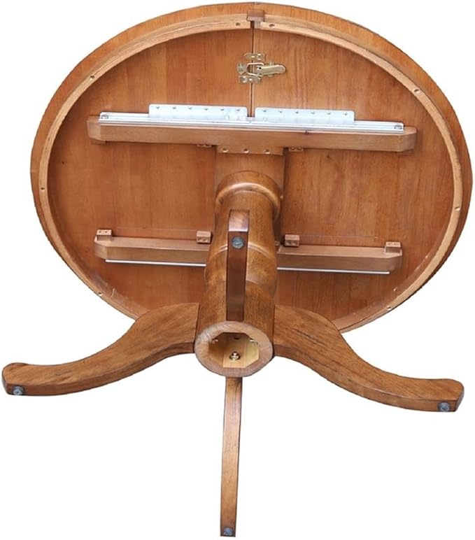 IC INTERNATIONAL CONCEPTS 36" Solid Wood Round Top Pedestal Table in Oak with 12" Leaf - 29.3" H