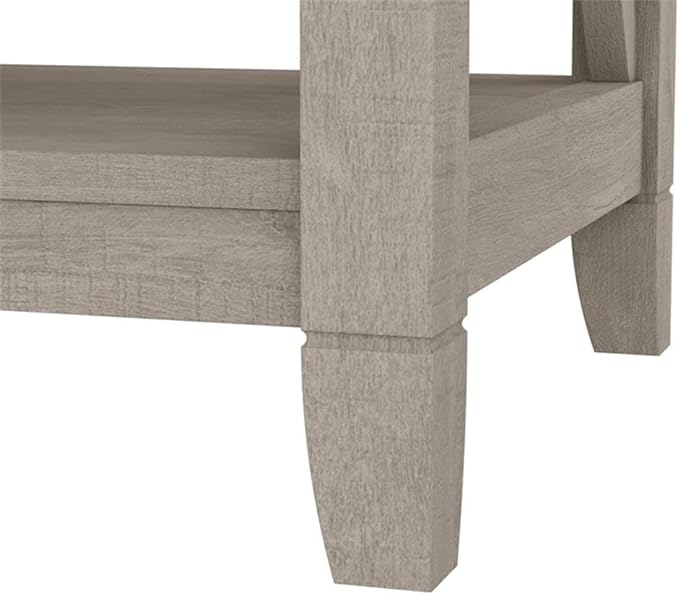 Bush Home Key West 5 Shelf Bookcase - Set of 2 | Tall Bookshelves in Washed Gray | Sturdy Display Shelves for Library, Living Room, and Home Office