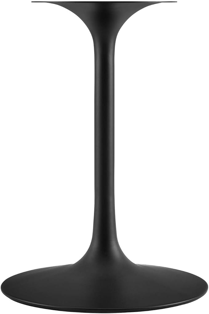 Modway Lippa 48" Oval Artificial Marble Dining Table, Black White