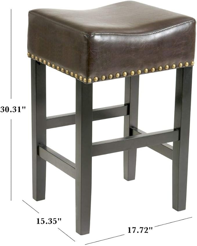 Christopher Knight Home Louigi Backless Leather Barstools, 2-Pcs Set, Brown