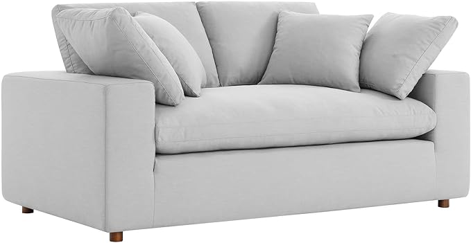 Modway EEI-4859-LGR Commix Down Filled Overstuffed Loveseat, Light Gray