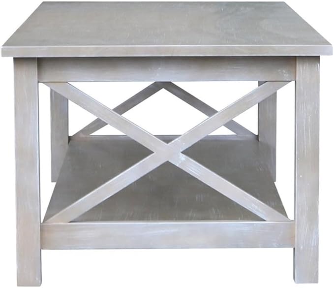 International Concepts Hampton Coffee Table, Washed Gray Taupe