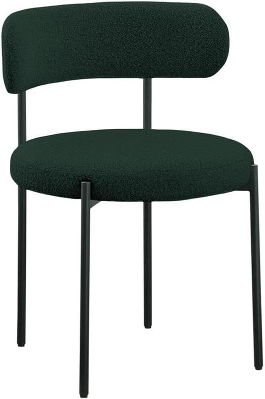 Meridian Furniture Beacon Green Boucle Fabric Dining Chair