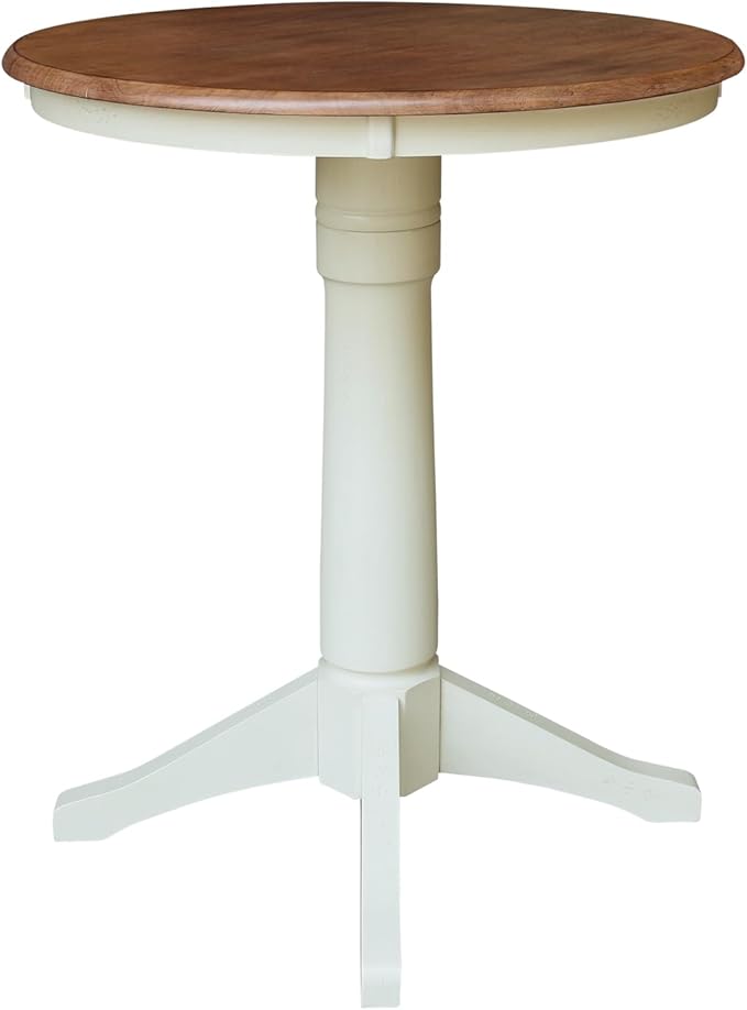 IC INTERNATIONAL CONCEPTS 30" Round Top Pedestal Dining Table 35.9" High - Multi-Color